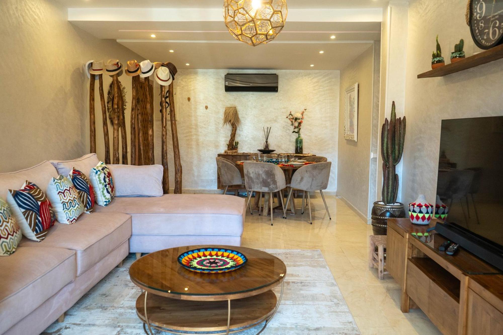 Magnifique Appartement Moderne De 2 Chambres Avec Piscine A 10 Min Du Centre De Marrakech Marrakesh Exterior photo